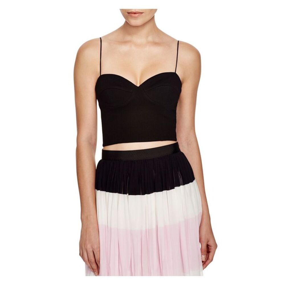 N / NICHOLAS Womens Black Spaghetti Strap Sweetheart Neckline Tank Top 10